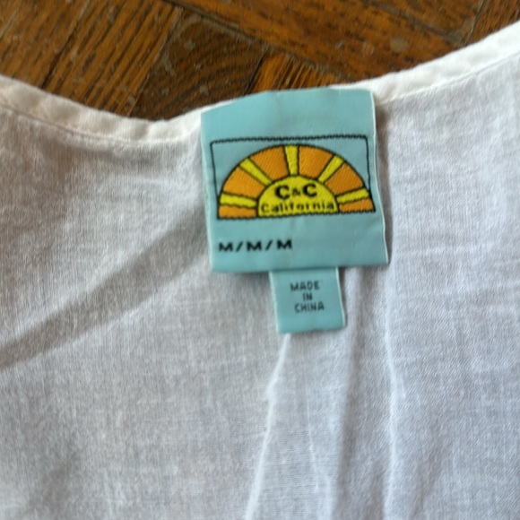 C&C California White Summer Dress Medium - Picture 2 of 3